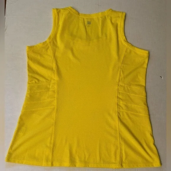 Tail bright yellow activewear tank top w/perforated detail Sz-XL.  W14 - Picture 4 of 9